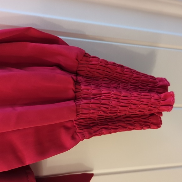 Puff Long Sleeve Blouse with Back Bow - Picture 4 of 6